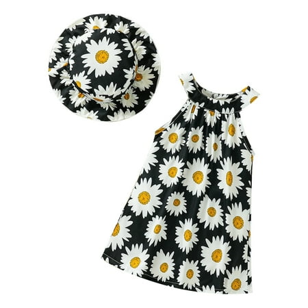 WUXIAN Toddler Girls Holiday Wind Beach Dress Flowers Full Print Sleeveless Round Neck Back Button Dress Sun Hat Baby Clothes Children Cozy Dailywear
WUXIAN Toddler Girls Holiday Wind Beach Dress Flowers Full Print Sleeveless Round Neck Back Button Dress Sun Hat Baby Clothes Children Cozy Dailywear