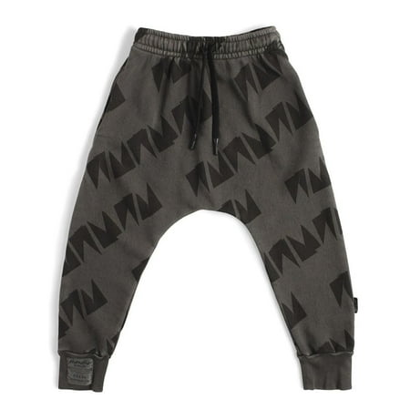 Unisex Baggy Pants - Dyed Graphite Size 2/3 Years | Cotton
