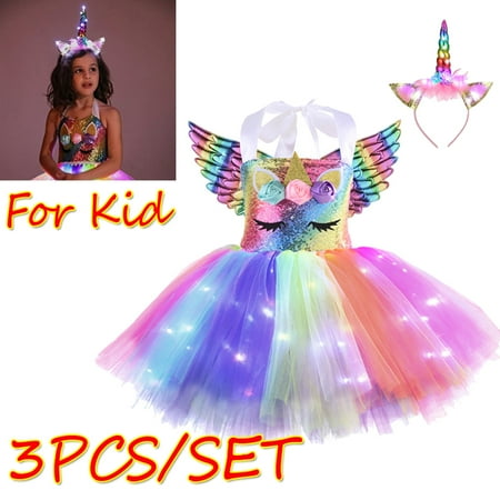 Girls Princess Dress Ball Gown 3Pcs for Birthday Christmas Party Gifts with LED Light Up
Girls Princess Dress Ball Gown 3Pcs for Birthday Christmas Party Gifts with LED Light Up