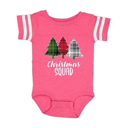 Inktastic Christmas Squad with Plaid Trees Gift Baby Boy or Baby Girl Bodysuit