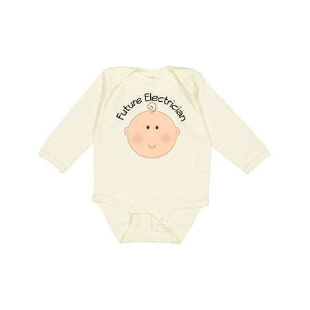 Inktastic Future Electrician Baby Gift Baby Boy or Baby Girl Long Sleeve Bodysuit