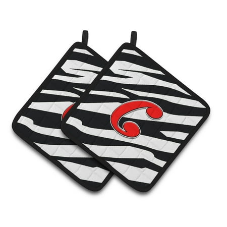 Carolines Treasures CJ1024-CPTHD Letter C Initial Monogram - Zebra Red Pair of Pot Holders 7.5HX7.5W multicolor
Carolines Treasures CJ1024-CPTHD Letter C Initial Monogram - Zebra Red Pair of Pot Holders 7.5HX7.5W multicolor