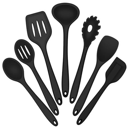 Silicone Cooking Utensils Set 6Pcs Black Heat Resistant Kitchen Utensils Set Spatula Ladle Spoon
Silicone Cooking Utensils Set 6Pcs Black Heat Resistant Kitchen Utensils Set Spatula Ladle Spoon