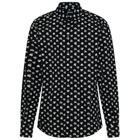 DOLCE & GABBANA CAMICIA IN COTONE NERA