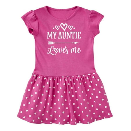Inktastic Auntie Loves Me Baby Clothes Gift Baby Girl Dress