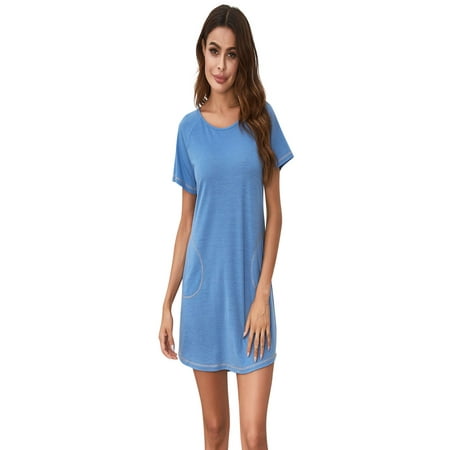 Zupora Women s Nightgowns Short Sleeve Nightshirts Pure Color Summer Sleepwear Soft Sleep Shirts Ladies Pajamas Round Neck Nightdress Plus Size Casual Pajamas S-2XL
Zupora Women s Nightgowns Short Sleeve Nightshirts Pure Color Summer Sleepwear Soft Sleep Shirts Ladies Pajamas Round Neck Nightdress Plus Size Casual Pajamas S-2XL