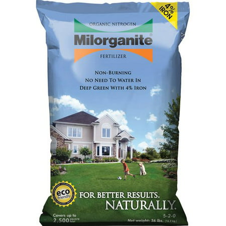 Milorganite Organic Nitrogen All Purpose Long Lasting Fertilizer, 36