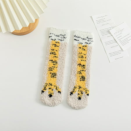 Women Coral Fleece Socks Women Autumn And Winter Tube Socks Sleep Socks Cute Home Thick Stockings