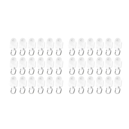 100 Pcs Curtain Tack Roller Curtain Rail Pulley Track Curtain Pulley with Hook