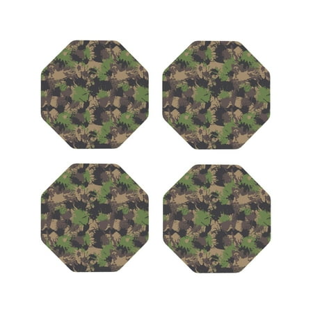 Leather Coasters with Heat-resistant for Drinks Green Gray Camouflage -标题2 Octagon
Leather Coasters with Heat-resistant for Drinks Green Gray Camouflage -标题2 Octagon