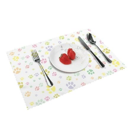 Western Placemat Restaurant Table Mat Anti-Oil Heat Insulation Plate Mat Hotel Family Banquet Special Placemat 12x18in 4 Pieces Cute Colorful Dog Footprints
Western Placemat Restaurant Table Mat Anti-Oil Heat Insulation Plate Mat Hotel Family Banquet Special Placemat 12x18in 4 Pieces Cute Colorful Dog Footprints