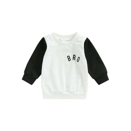wybzd Infant Baby Boy SpringAutumn Sweatshirt Round Neck Contrast Color Long Sleeve Letter Print Pullover Tops 3-24 Months
wybzd Infant Baby Boy SpringAutumn Sweatshirt Round Neck Contrast Color Long Sleeve Letter Print Pullover Tops 3-24 Months