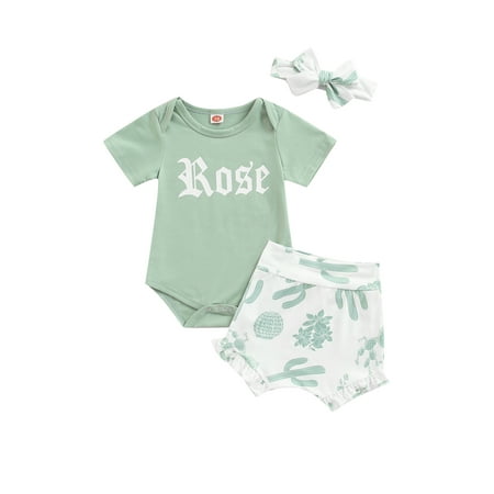 Fiomva Newborn Baby Outfits Set Short Sleeve Romper Short Pant Headwear Green 6-12 Months
Fiomva Newborn Baby Outfits Set Short Sleeve Romper Short Pant Headwear Green 6-12 Months