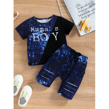 Zukuco Summer Toddler Baby Boys Clothes Kid Mama s Boy Letter T-shirt Short Pants Casual Outfits Set
Zukuco Summer Toddler Baby Boys Clothes Kid Mama s Boy Letter T-shirt Short Pants Casual Outfits Set