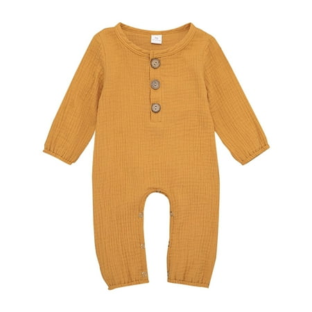 XYIJANI Baby Clothing Set for Girls Newborn Baby Girl Boy Jumpsuit Solid Color Long Sleeve Knitted Romper Clothes Light Long Sleeve Jumpsuit Baby Girl Sleepers 0-3 Months (Yellow 80)
XYIJANI Baby Clothing Set for Girls Newborn Baby Girl Boy Jumpsuit Solid Color Long Sleeve Knitted Romper Clothes Light Long Sleeve Jumpsuit Baby Girl Sleepers 0-3 Months (Yellow 80)