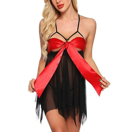 Lingerie For Women Plus Size Women Christmas Festival Red Hollow Lingerie Thong Set Nightdress Underwear
Lingerie For Women Plus Size Women Christmas Festival Red Hollow Lingerie Thong Set Nightdress Underwear