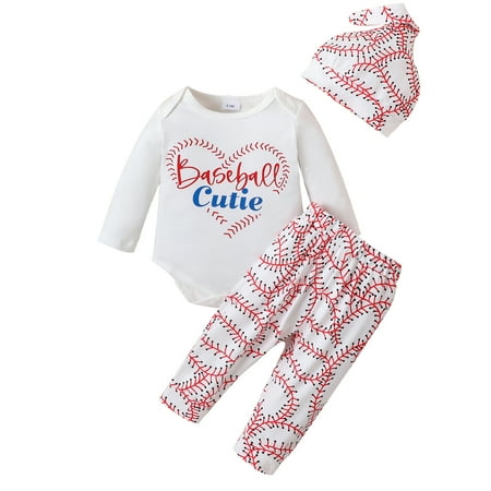 Infant Baby Fall Outfits Long Sleeve Letter Print Romper Baseball Pattern Pants Hat Set Toddler Clothes
Infant Baby Fall Outfits Long Sleeve Letter Print Romper Baseball Pattern Pants Hat Set Toddler Clothes