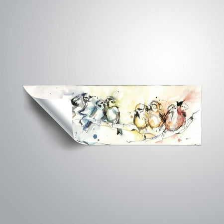 ArtWall Line of Birds II Removable Wall Art Mural