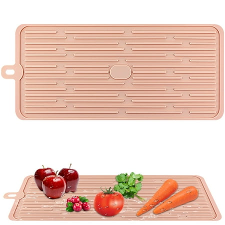 Silicone Dish Dry Mat 45 x 20cm Dish Drying Mat for Kitchen Counter Heat Resistant Silicone Drying Pad Easy Clean Drain Mat for Tableware Cookware Pot Pans
Silicone Dish Dry Mat 45 x 20cm Dish Drying Mat for Kitchen Counter Heat Resistant Silicone Drying Pad Easy Clean Drain Mat for Tableware Cookware Pot Pans