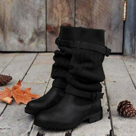 Alueeu Women s Mid-Calf Boots Knitting Keep Toe Retro Middle Booties Strap Shoes Buckle Keep Warm Round Women Warm Women s Boots
Alueeu Women s Mid-Calf Boots Knitting Keep Toe Retro Middle Booties Strap Shoes Buckle Keep Warm Round Women Warm Women s Boots
