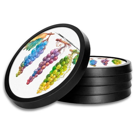 Silicone Non-Slip Drink Coasters with Removable Printed Absorbent Felt Pad - Set of 4 - Watercolor Grapes
Silicone Non-Slip Drink Coasters with Removable Printed Absorbent Felt Pad - Set of 4 - Watercolor Grapes
