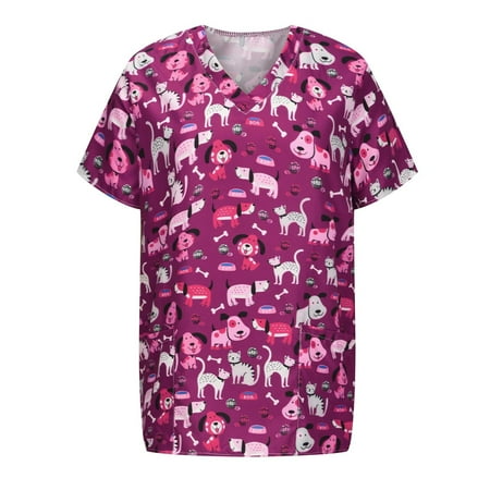 Scrub_Tops for Womens Women s Cute Heart Printed Scrub_Tops V-Neck T Shirts Workwear Nurse Uniform Tees
Scrub_Tops for Womens Women s Cute Heart Printed Scrub_Tops V-Neck T Shirts Workwear Nurse Uniform Tees