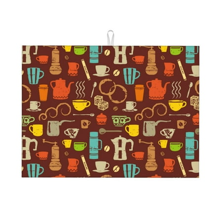 Dish Drying Mat Retro Coffee Highly Absorbent Microfiber Drying Mat Kitchen Counter or Sink Drawer Liner 18x24 Kitchen Drying Mat Coffee Mat Kitchen Essentials
Dish Drying Mat Retro Coffee Highly Absorbent Microfiber Drying Mat Kitchen Counter or Sink Drawer Liner 18x24 Kitchen Drying Mat Coffee Mat Kitchen Essentials