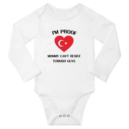 I m Proof Mommy Can t Resist Turkish Guys Baby Long Sleeve Romper Bodysuit (White 6 Months)
I m Proof Mommy Can t Resist Turkish Guys Baby Long Sleeve Romper Bodysuit (White 6 Months)