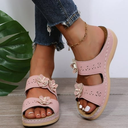 Fashion Summer Women Sandals Thick Sole Wedge Heel Lightweights Flowers Casual And Comfortable Note Please Buy One Or Two Sizes Larger
Fashion Summer Women Sandals Thick Sole Wedge Heel Lightweights Flowers Casual And Comfortable Note Please Buy One Or Two Sizes Larger