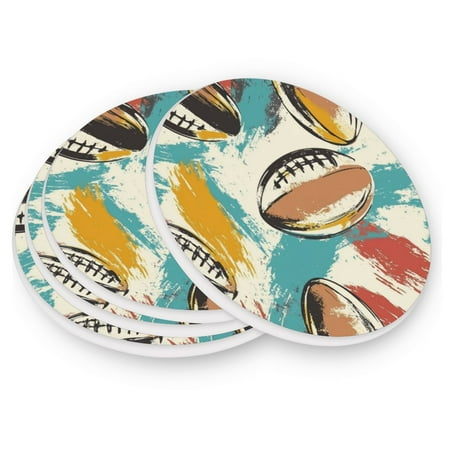 Round Coasters Modern Style Ceramic Coaster Waterproof and Durable Drink Coaster Coasters set of 4 Customizable Coasters 1pc Painting Rugby
Round Coasters Modern Style Ceramic Coaster Waterproof and Durable Drink Coaster Coasters set of 4 Customizable Coasters 1pc Painting Rugby