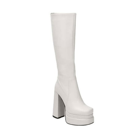 Womens Chunky High Heel Platform Long Boots Fall Fashion Square Toe Waterproof Knee High Casual Bootie 2022
Womens Chunky High Heel Platform Long Boots Fall Fashion Square Toe Waterproof Knee High Casual Bootie 2022