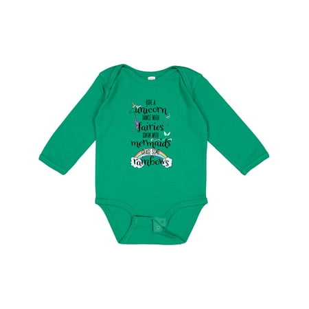 Inktastic Ride a Unicorn Dance with Fairies Swim with Mermaids Gift Baby Boy or Baby Girl Long Sleeve Bodysuit
Inktastic Ride a Unicorn Dance with Fairies Swim with Mermaids Gift Baby Boy or Baby Girl Long Sleeve Bodysuit