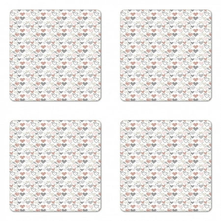Valentine s Day Coaster Set of 4 Funny Hearts with Several Ornaments and Vintage Key Square Hardboard Gloss Coasters Standard Size Multicolor by Ambesonne
Valentine s Day Coaster Set of 4 Funny Hearts with Several Ornaments and Vintage Key Square Hardboard Gloss Coasters Standard Size Multicolor by Ambesonne