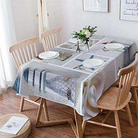Waterproof Tablecloth Rectangle Washable Table Cloths Summer Lighthouse Starfish Drifting Bottle in Plaid Oil Proof Tables Cover for Kitchen Dining/Party/Holiday/Picnic Tabletop Ocean Beach Check
Waterproof Tablecloth Rectangle Washable Table Cloths Summer Lighthouse Starfish Drifting Bottle in Plaid Oil Proof Tables Cover for Kitchen Dining/Party/Holiday/Picnic Tabletop Ocean Beach Check