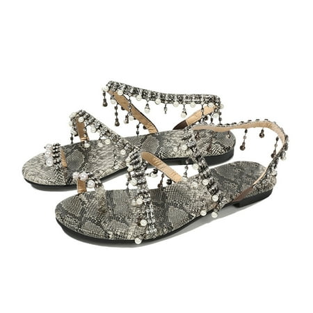 〖Yilirongyumm〗 Grey 40 Sandals Women Snake Flat Breathable Sandals Toe Non-Slip Womens Beading Shoe Light Open Print Women s Sandals
〖Yilirongyumm〗 Grey 40 Sandals Women Snake Flat Breathable Sandals Toe Non-Slip Womens Beading Shoe Light Open Print Women s Sandals