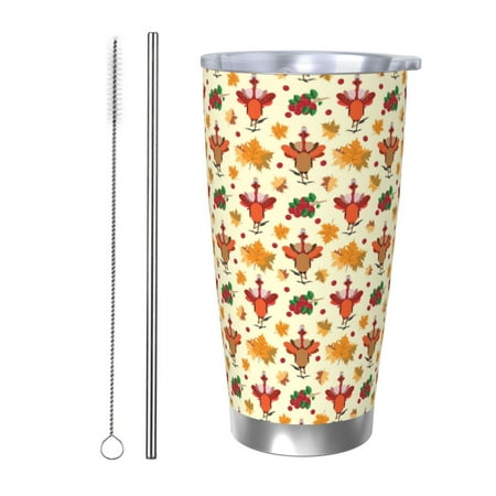 Gaeub Thanksgiving Turkeys Print 20-Ounce Stainless Steel Car Cup Tumblers Cups with Lids and Straw Coffee Cups for Adults Kids Home Car Office School Travel Party-Straw Two-piece Set
Gaeub Thanksgiving Turkeys Print 20-Ounce Stainless Steel Car Cup Tumblers Cups with Lids and Straw Coffee Cups for Adults Kids Home Car Office School Travel Party-Straw Two-piece Set