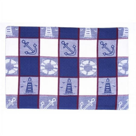 AG-02232S-4 19 in. Ribbed Placemats Light House - Set of 4