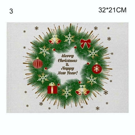 Ameiqe Cotton and Linen Table Mat Christmas Elements Single Side Pattern Heat Resistant Christmas Decor for Kitchen Dining Room(3# 32*21cm)
Ameiqe Cotton and Linen Table Mat Christmas Elements Single Side Pattern Heat Resistant Christmas Decor for Kitchen Dining Room(3# 32*21cm)