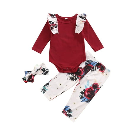 FINELOOK Baby Long Sleeve Romper And Pants And Bow Hairband Sweet Flower Print Ruffle Decoration Clothing
FINELOOK Baby Long Sleeve Romper And Pants And Bow Hairband Sweet Flower Print Ruffle Decoration Clothing