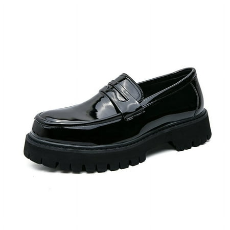 Teenager Slip-on Loafers Spring and Autumn Thick-soled Heightened Shoes Black Fashion Men‘s Casual Shoes
Teenager Slip-on Loafers Spring and Autumn Thick-soled Heightened Shoes Black Fashion Men‘s Casual Shoes