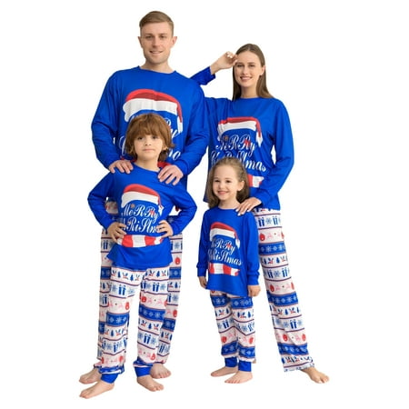 EYIIYE Christmas Family Matching Pajamas Set Letter Printed Tops + Striped Long Pants Sleepwear Nightwear Set Xmas Loungewear
EYIIYE Christmas Family Matching Pajamas Set Letter Printed Tops + Striped Long Pants Sleepwear Nightwear Set Xmas Loungewear