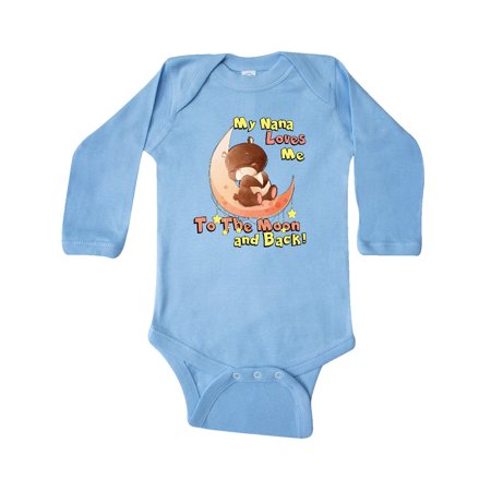 Inktastic My Nana Loves Me to the Moon and Back Gift Baby Boy or Baby Girl Long Sleeve Bodysuit
Inktastic My Nana Loves Me to the Moon and Back Gift Baby Boy or Baby Girl Long Sleeve Bodysuit