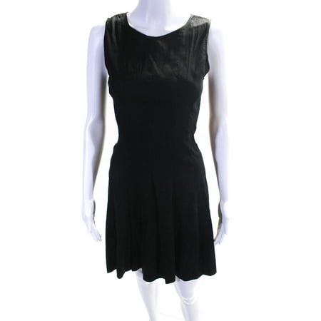 Pre-owned|Theory Womens Zipped Darted Fit & Flare Midi Dress Black Size 4