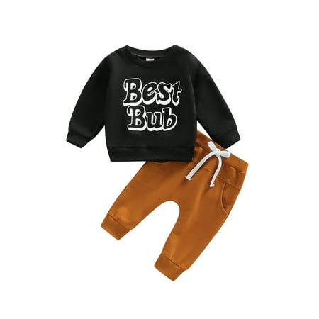 Toddler Baby Boy Fall Clothes 2Pcs Set Long Sleeve Letter Print Sweatshirt Pullover + Solid Color Long Pants
Toddler Baby Boy Fall Clothes 2Pcs Set Long Sleeve Letter Print Sweatshirt Pullover + Solid Color Long Pants