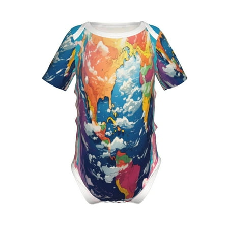 Coaee Colorful Whimsical Earth for Soft Baby Short-Sleeve Bodysuit Baby Climbing Clothes Baby Girls Boys Bodysuit Romper-2 Years
Coaee Colorful Whimsical Earth for Soft Baby Short-Sleeve Bodysuit Baby Climbing Clothes Baby Girls Boys Bodysuit Romper-2 Years