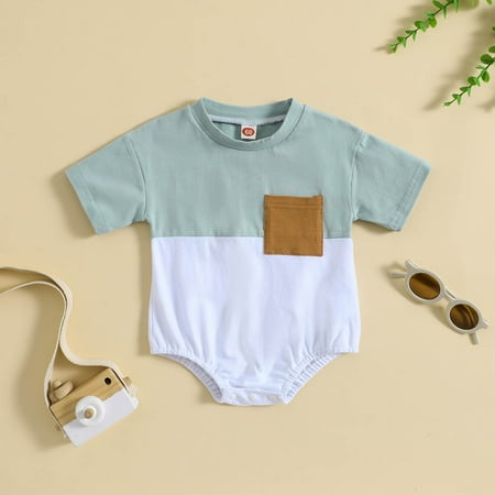 GERsome Newborn Casual Girl Boy Summer Romper Round Neck Long Sleeve Patchwork One Piece Pocket Bodysuit Jumpsuit
GERsome Newborn Casual Girl Boy Summer Romper Round Neck Long Sleeve Patchwork One Piece Pocket Bodysuit Jumpsuit