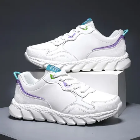 Women‘s Colorblock Sneakers Faux Leather Waterproof Low Top Non Slip Soft Sole Shoes
Women‘s Colorblock Sneakers Faux Leather Waterproof Low Top Non Slip Soft Sole Shoes