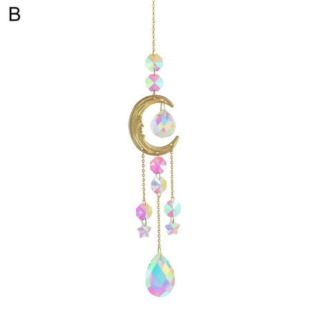 VERMON Sun Catcher Pendant Decorative Beautifully Unique Sun Catcher Prism Moon Wind Chimes Hanging Pendant
VERMON Sun Catcher Pendant Decorative Beautifully Unique Sun Catcher Prism Moon Wind Chimes Hanging Pendant