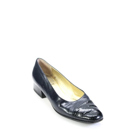 Pre-owned|Bruno Magli Womens Block Heel Embossed Cap Toe Pumps Black Leather Size 6B
Pre-owned|Bruno Magli Womens Block Heel Embossed Cap Toe Pumps Black Leather Size 6B