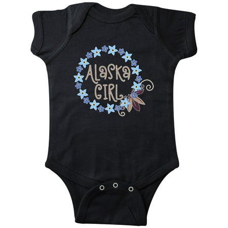 Inktastic Alaska Girl Forget-Me-Not Flower Gift Baby Girl Bodysuit